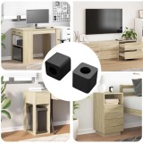 vidaXL Suport pentru Sertar 2 pcs Negru 15 x 15 x 15mm Copolimer PP 864547