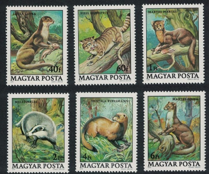 C5630 - Ungaria 1979 - Fauna 6v. nestampilat mnh