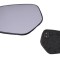 Geam oglinda exterioara cu suport fixare Honda Crv (Rm), 01.2015-; Cr-V (Rw), 12.2016-, Stanga, incalzita; geam convex; cromat