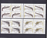 ROMANIA 2008 LP 1794 ARME DE FOC DIN MUZEUL BLOCURI DE 4 TIMBRE MNH