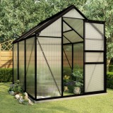 Seră cu cadru de bază, antracit, 3,61 m&sup2;, aluminiu