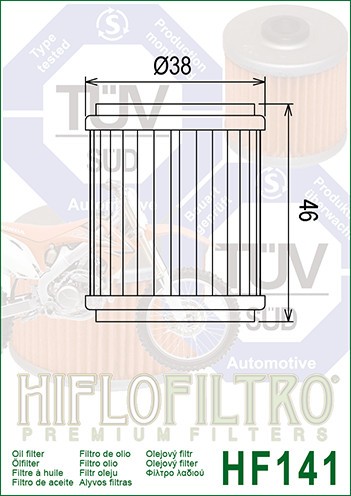 Filtru Ulei HF141 Hiflofiltro TM Racing Yamaha Cod Produs: MX_NEW HF141