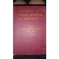 CODUL GENERAL AL ROMANIEI VOL. XXIV - 1936 - I