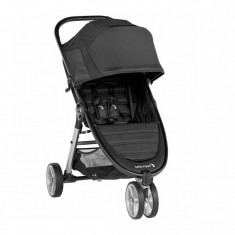 Carucior Baby Jogger City Mini 2 Jet, capotina 3 segmente, maner confortabil, roti detasabile, negru foto