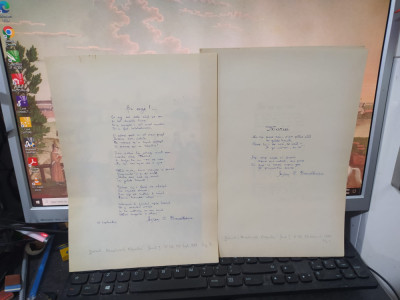 Anton Bacalbașa 6 poezii scrise de m&amp;acirc;nă de un admirator, circa 1930, Mariei, 050 foto