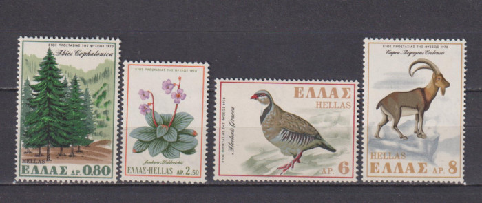 GRECIA 1970 FAUNA , FLORA MI. 1049-1052 MNH