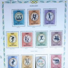 Ungaria 1960, SPORT, Olimpiada Roma serie neștampilată sarniera