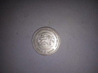 Leone 1964 - 1974 / 10 Aniversare Banca Sierra Leone / 38 mm 20 g / fals replica foto