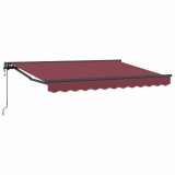 vidaXL Cort electric retractabil Burgundy 3,5 x 2 m 3421147