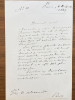 Scrisoare veche Vasile Alecsandri gradul Mare Cruce Steaua Romaniei - Carol I