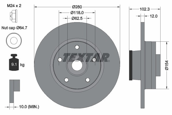 TEXTAR 92153703 PRO Disc frana