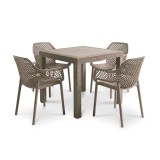 Set de mobilier de grădină Palma 4+1, culoare cappuccino