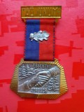 H502-I-Medalia Drumetie Germania 1988- AD UNUM ESENTHO KORNBACH- Heinrich Kissing- aurita si argintata cu panglica frumoasa stare buna.