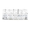 Set 10 Stickere Decorative Acril Oglinda, Design Grecesc, 102x104 mm, Argintiu, Autoadezive, Perete, Mobila, Living, Dormitor