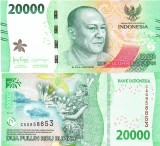 Indonezia 20000 Rupiah 2022, PW-166, UNC, Bancnota Eroii Nationali