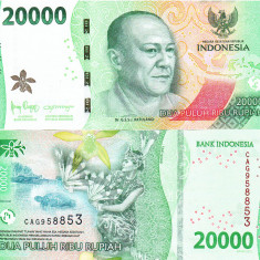 Indonezia 20 000 Rupiah rupii 2022 PW-166 Eroii Nationali UNC