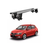 Bare transversale portbagaj auto aluminiu compatibile plafon neted Skoda Rapid NH1 Spaceback 2013-> argintii sau negre Cod: CB200101 Kit-109