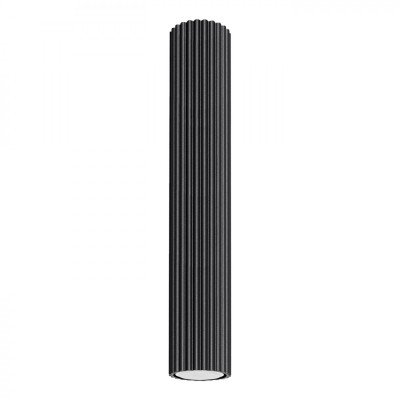Lampă De Tavan Karbon Negru Din Aluminiu, 1 Bec Tub Minimalist De Interior. foto