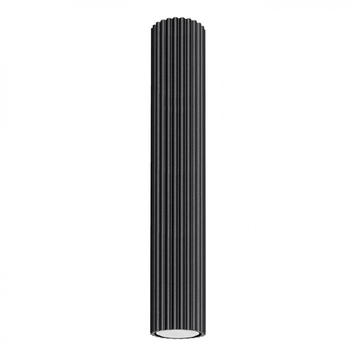 Lampă De Tavan Karbon Negru Din Aluminiu, 1 Bec Tub Minimalist De Interior.