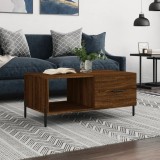Gossi masuta de cafea, stejar maro, 90x50x40 cm, lemn prelucrat