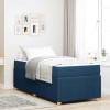 VidaXL Cadru de pat cu saltea cu saltea albastru 90 x 200 cm țesătură 3398346