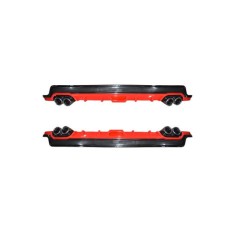 Ornament difuzor de bara universal Negru+Rosu 130cm Cod: UNIV-063-1 Automotive TrustedCars