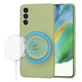 Husa silicon Samsung Galaxy S21 FE 5G Techsuit SoftFlex MagSafe, verde