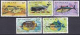 DB1 Fauna Marina Pesti St. Vincent cu supratipar Carnaval 1977 5 v. MNH