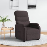 Fotoliu rabatabil, maro &icirc;nchis, material textil