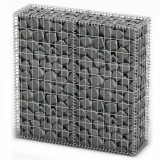 Coș gabion cu capace, s&acirc;rmă galvanizată, 100 x 100 x 30 cm