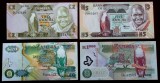 LOT SET 4 bancnote ZAMBIA 2 5 20 1000 KWACHA 1980 - 2009 UNC necirculate **