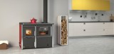 Pachet Termosemineu FORNELLO STAR Red 34 kw pe combustibil solid lemn,carbune,bricheti prevazut cu plita si cuptor pentru gatit, echipat cu pompa de c