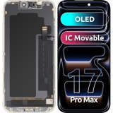 Cumpara ieftin Display cu Touchscreen MP compatibil cu Apple iPhone 17 Pro Max, cu Rama, Versiune OLED FHD IC Movable, Negru