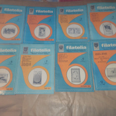 FILATELIA - REVISTA FILATELISTILOR DIN R.S.R., Anul 1981, Nr.1,2,3,5,6,7,9,12.