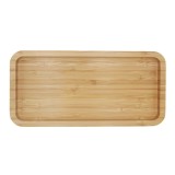 Platou Pufo din lemn de bambus pentru servire alimente, aperitive, dulciuri, pizza, 24 x 14 cm
