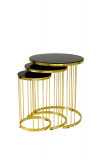 MASUTA DE CAFEA &Ccedil;ubuklu Nesting Table, Aur, 28x46x28 cm