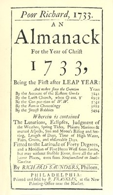 Poor Richard, 1733 an Almanack: For the Year of Christ 1733 foto