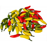 Set 60 Bucati Chili Artificiali Realist Realizati, Legume de Diferite Culori: Rosu, Galben si Verde