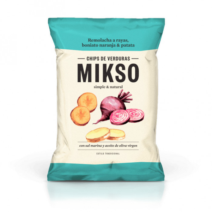 Chipsuri MIKSO din sfecla, cartofi si cartofi dulci 85g