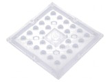 Lentilă LED pătrată PMMA transparentă 9,5mm