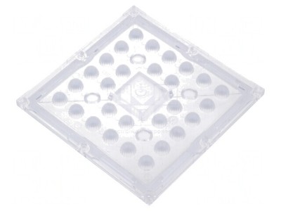 Lentilă LED pătrată PMMA transparentă 9,5mm foto