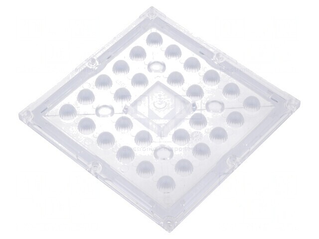 Lentilă LED pătrată PMMA transparentă 9,5mm