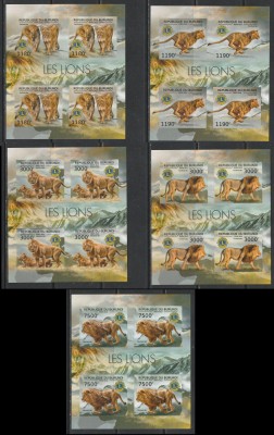 Burundi 2012 - Lei M/S NEDANTELATE 5v MNH foto