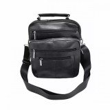 Cumpara ieftin Geanta din piele naturala de mana si umar, 24/21cm, culoare negru, Magrot 14026