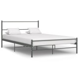 VidaXL Cadru de pat, gri, 120 x 200 cm, metal 284686