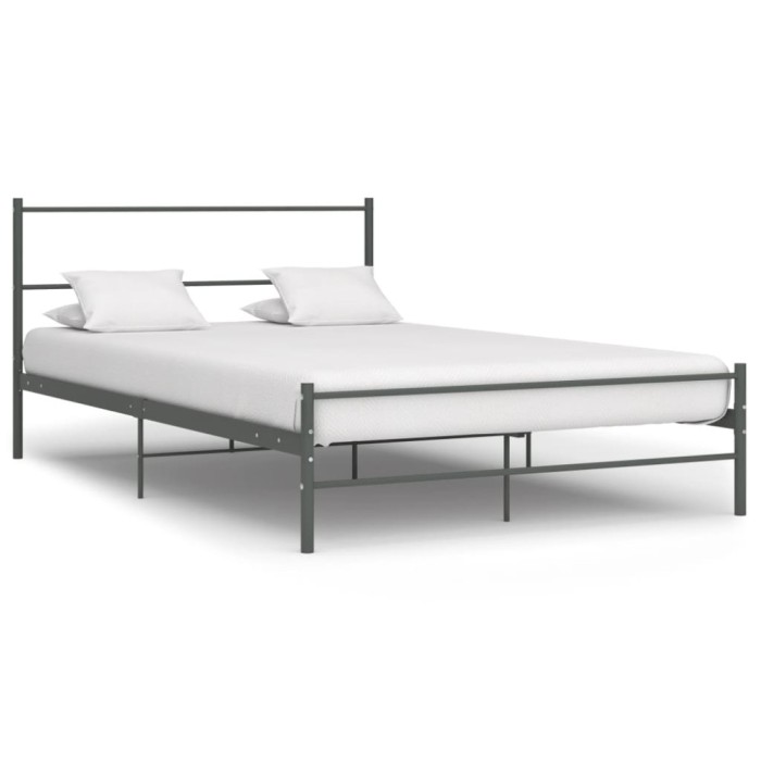 vidaXL Cadru de pat, gri, 120 x 200 cm, metal 284686