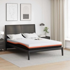 vidaXL Saltea Alb, Gri 160 x 200 cm Spumă