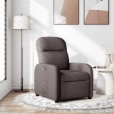 vidaXL Fotoliu rabatabil, maro &icirc;nchis, material textil