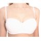 Sutien Balconette Elegant cu Cupe Preformate &icirc;mbracate in Microfibra - S103 - Alb - 70C