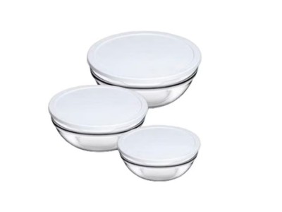 Set 3 boluri din sticla cu capac, Pasabahce 97314, 0.59 L, 1.1 L, 1.7L foto